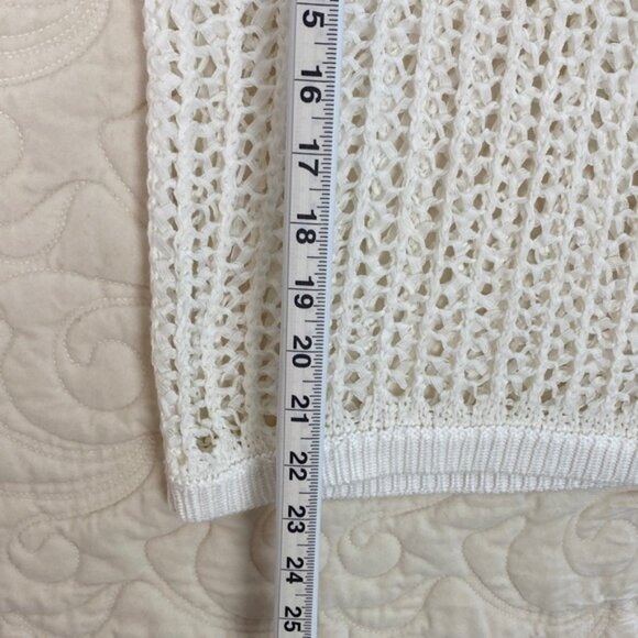 Guess Open-Knit Sweater White Size XS - Picture 9 of 9